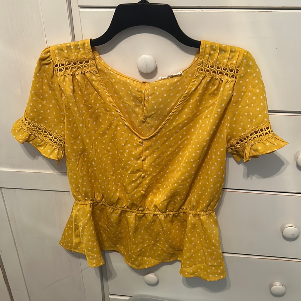 Yellow Polka Dotted Blouse